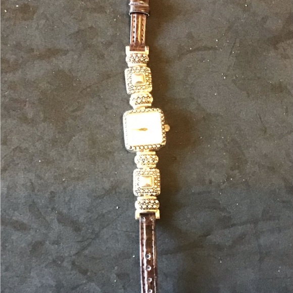 Woman’s Silver/Brown-Leather Watch - Picture 5 of 5